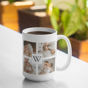 Mug Collage minimaliste tendance Pères Photo Papa Cade