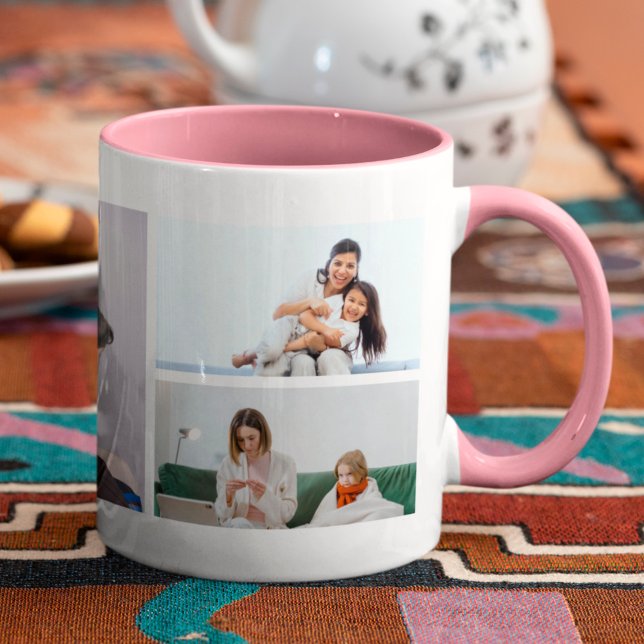 Mug Collage personnalisé de photos de maman 5 avec tex (Créateur téléchargé)