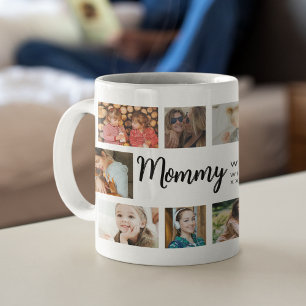 Mug Collage personnalisé pour Maman avec 18 photos