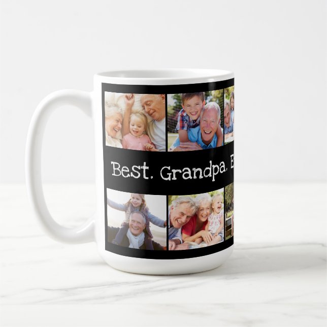 Mug Collage photo amusant Meilleur grand-père toujours (Gauche)