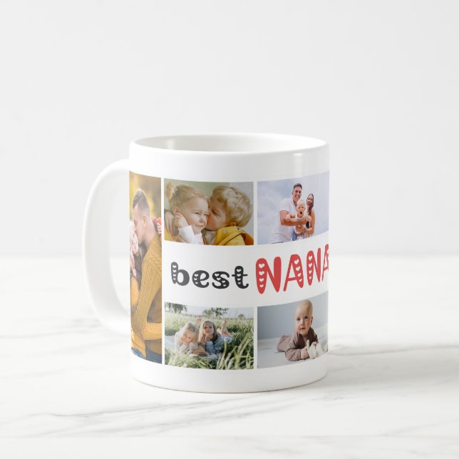 Mug Collage photo Best Nana Ever  (Devant gauche)
