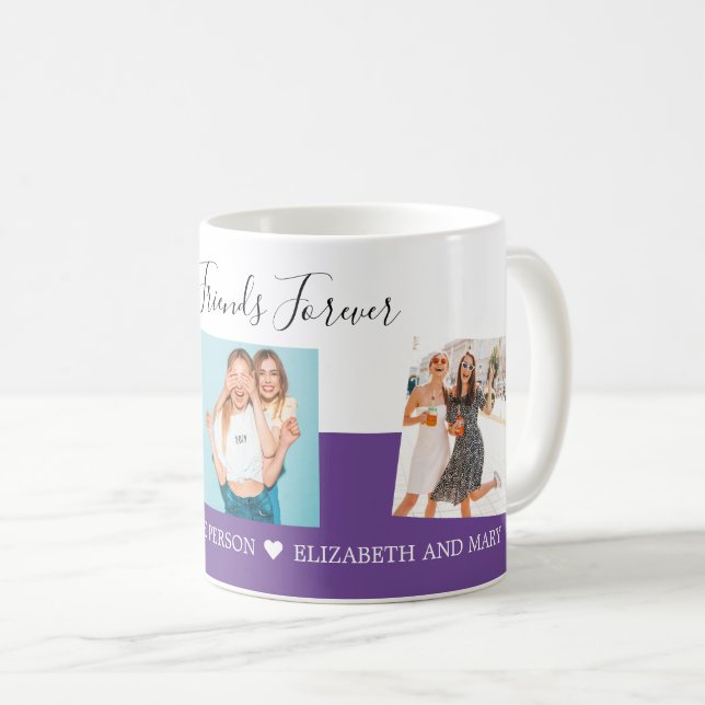 Mug Collage photo BFF Meilleurs amis Cadeau personnali (Devant droit)