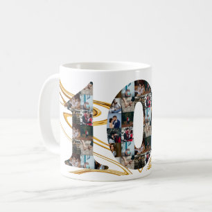 Mug Collage photo Cadeaux de 10 ans par année