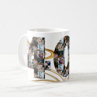 Mug Collage photo Cadeaux de 40 ans par année