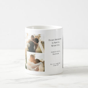 Mug Collage photo de 4 ans de mariage de couple modern