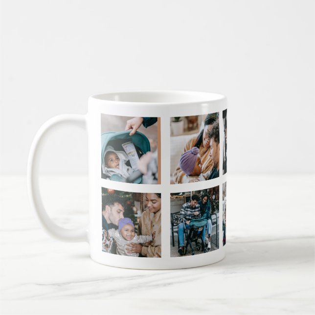 Mug Collage photo de famille joyeuse (Gauche)
