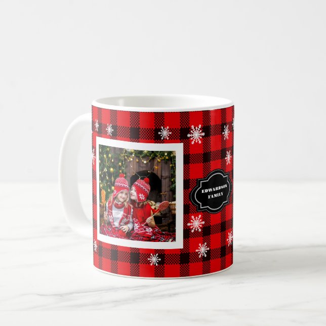 Mug Collage photo de famille nom de famille buffalo pl (Devant gauche)