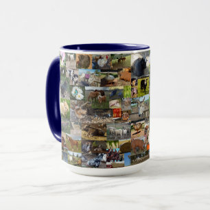 Mug Collage photo de la ferme,