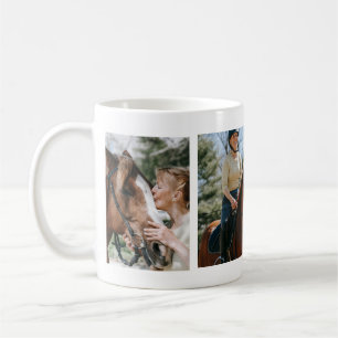 Mug Collage photo de la fille de cheval équestre perso