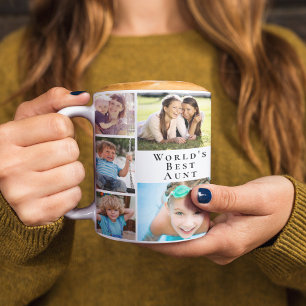 Mug Collage photo de la meilleure tante du monde