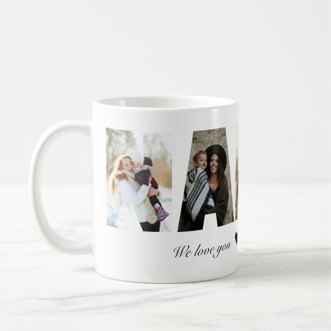 Mug Collage photo de la nounou (Gauche)