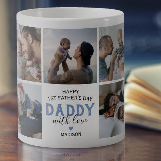 Mug Collage photo de première Fête des pères