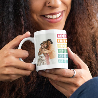 Mug Collage photo des meilleurs amis à la mode pour to