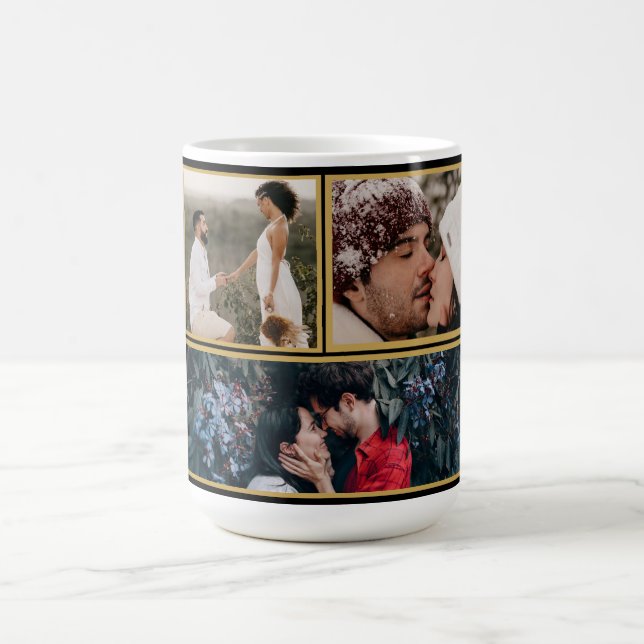Mug Collage photo en couple et belle citation romantiq (Centre)