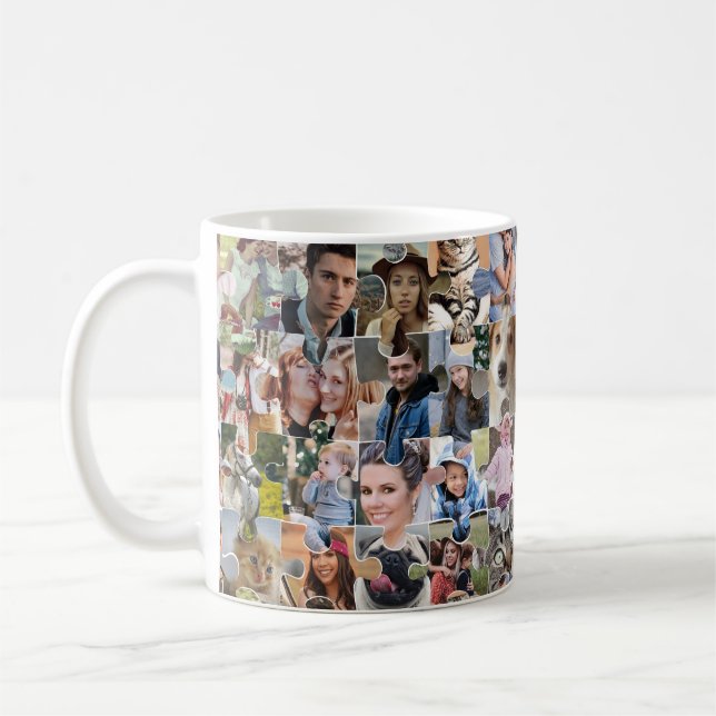 Mug Collage Photo Famille Personnalisé Forme 24 Pic Pu (Gauche)