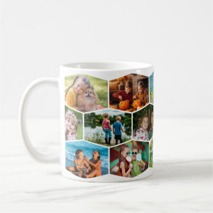 Mug Collage photo Hexagone 16 Motif Moderne enveloppan