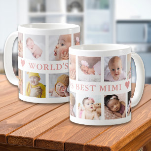Mug Collage photo moderne 12 Rose Mimi du monde entier