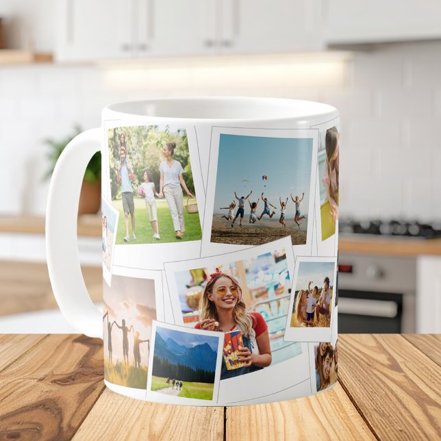 Mug Collage photo moderne de 13 images (Créateur téléchargé)