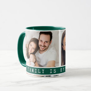 Mug Collage photo personnalisé 2 Famille Image Citatio