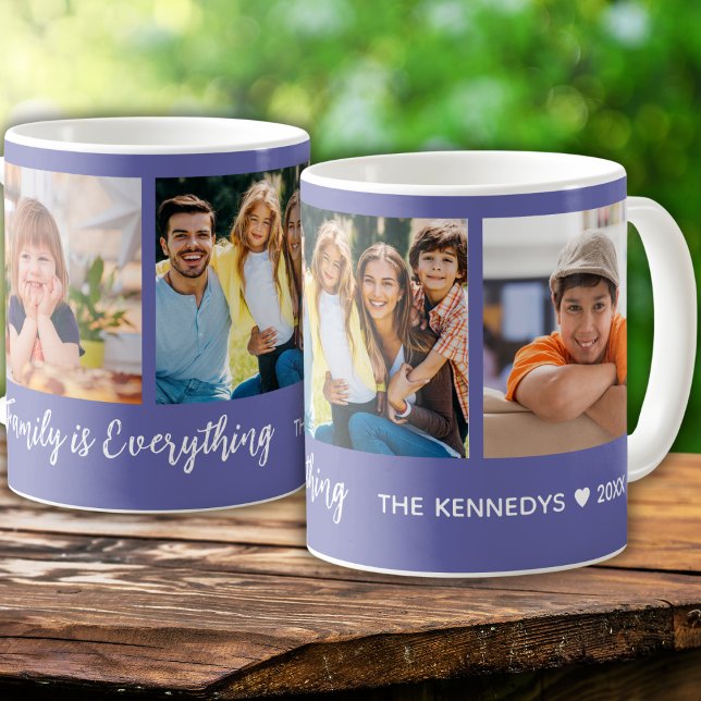 Mug Collage photo personnalisé 3 Nom de famille Citati (Créateur téléchargé)