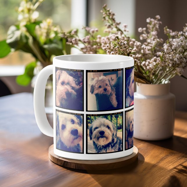 Mug Collage photo personnalisé avec 8 photos Carrés (Mug template with 8 photos )