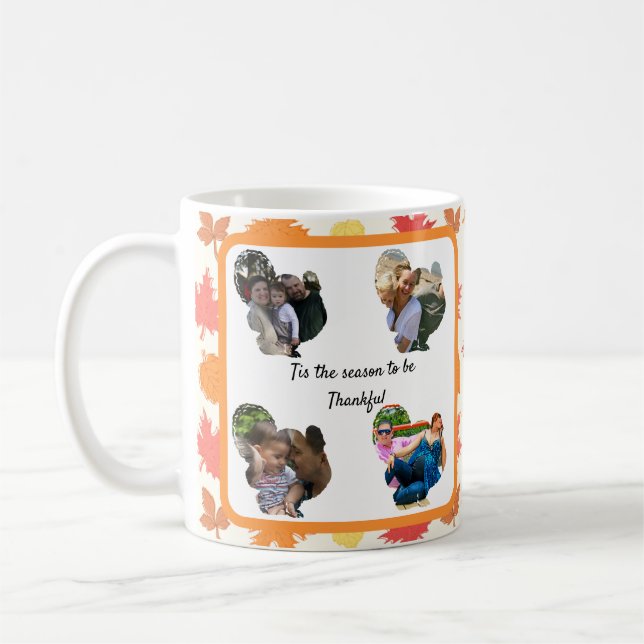 Mug Collage photo personnalisé de dinde graisseuse (Gauche)