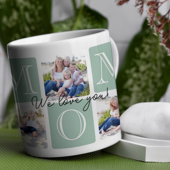 Mug Collage photo personnalisé Maman Love 7 (This design is a loving reminder of how much she means every single day. )