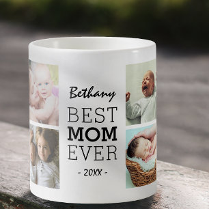 Mug Collage photo personnalisé Meilleure Maman