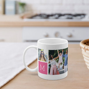 Mug Collage photo simple cool et monogramme