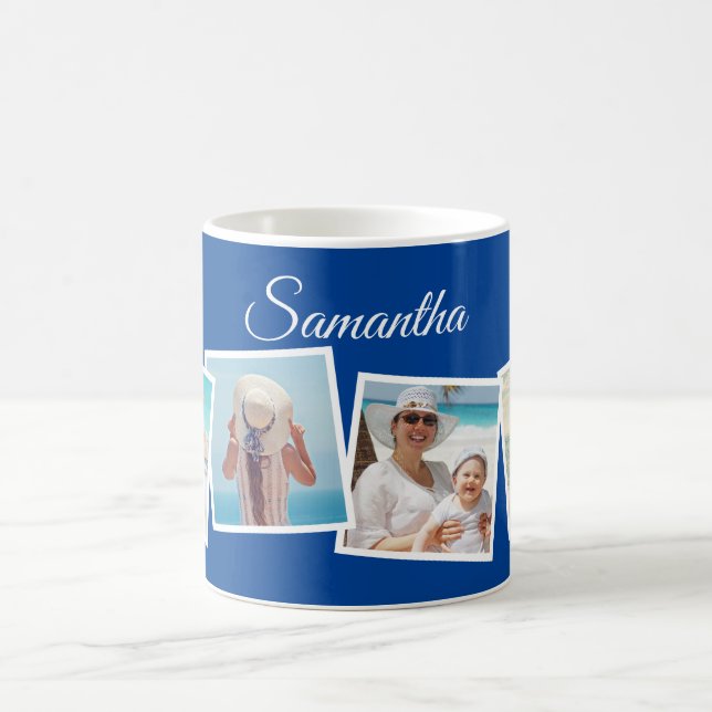 Mug Collage photo Skewed 4 Couleur personnalisée perso (Centre)