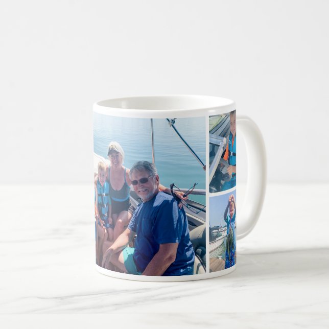 Mug Collage photo souvenir de famille personnalisé (Devant droit)