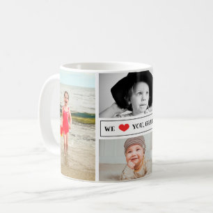 Mug Collage photo We love You Grand-père