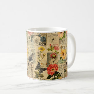 Mug Collage rustique Vintage de journaux (3)
