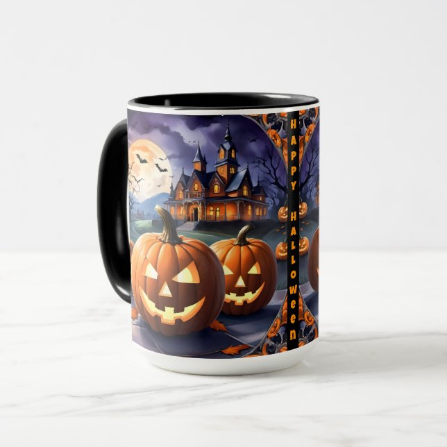 Mug Collection Citrouille populaire d'Halloween d'auto (Devant gauche)