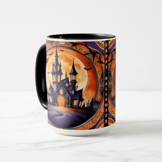 Mug Collection d'automne Citrouille Halloween populair (Devant gauche)