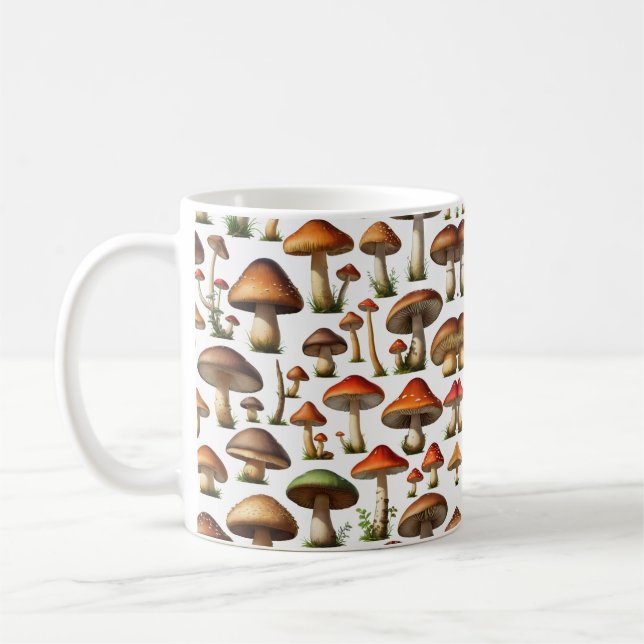 Mug Collection de champignons Design Motif (Gauche)