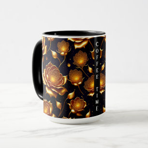 Mug Collection de Roses de luxe moderne Big Gold
