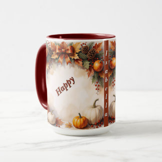 Mug Collection de Thanksgiving d'automne populaire dor