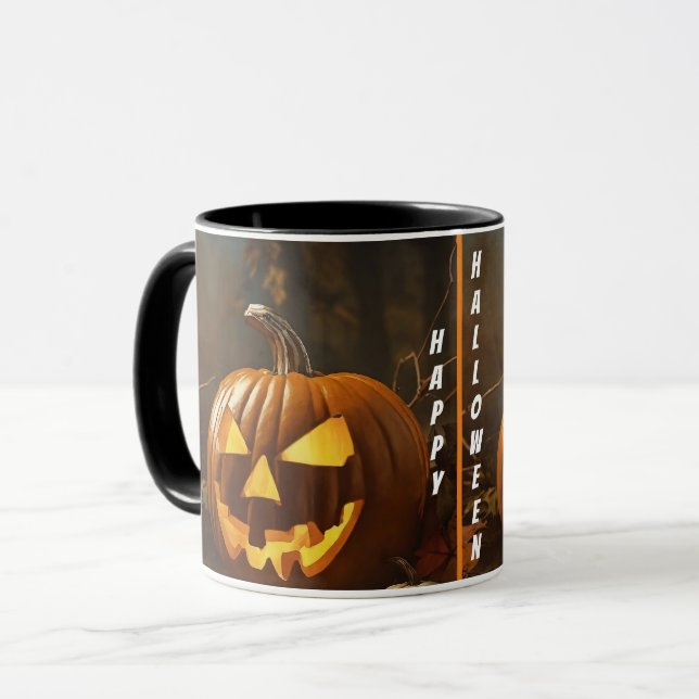 Mug Collection Halloween grand Citrouille (Devant gauche)