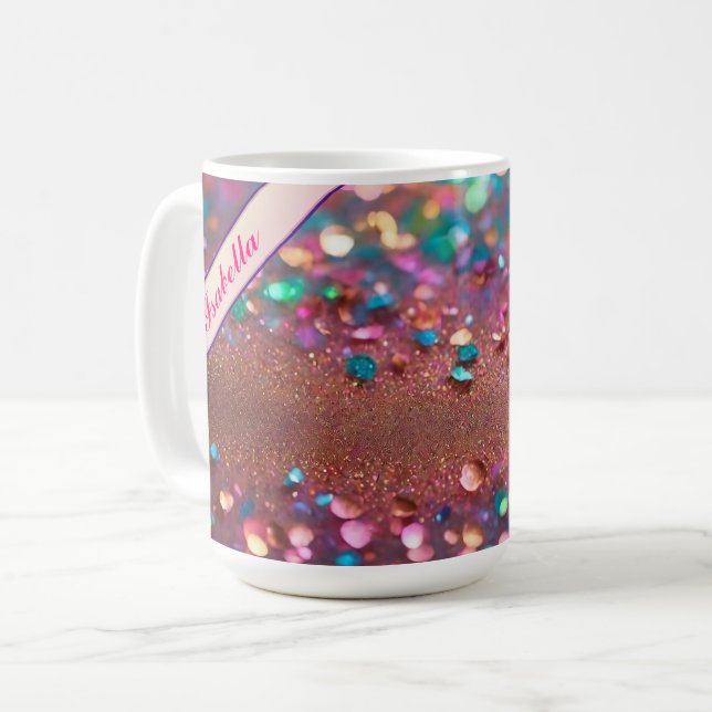 Mug Collection Holographique Opale parties scintillant (Devant gauche)