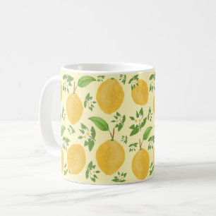 Mug Collection Lemon Bloom jaune à motifs