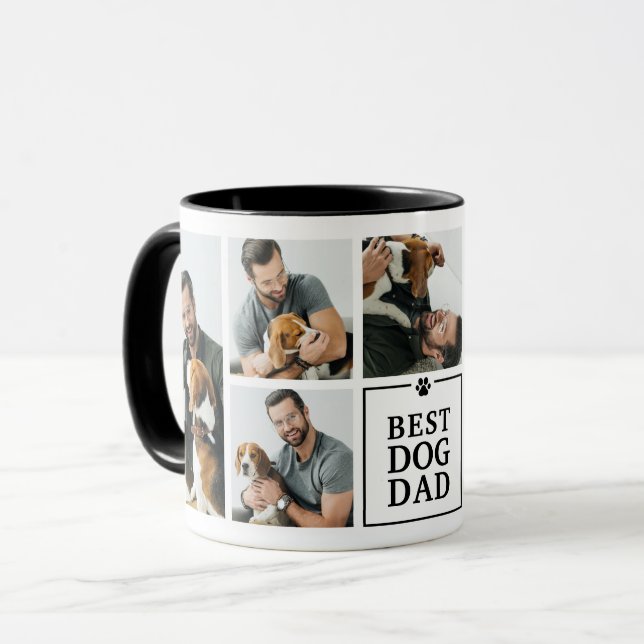 Mug Collection photo moderne Best Dog Dad 7 (Devant gauche)