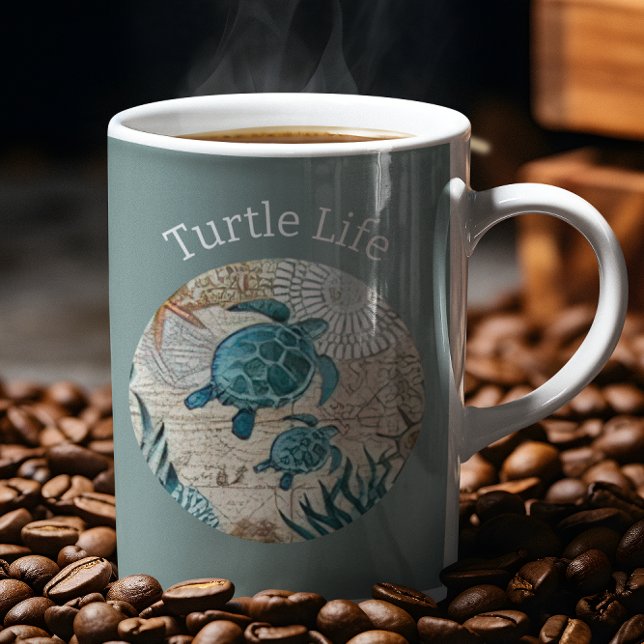 Mug Collection Serenity côtière de la vie de tortue (Créateur téléchargé)