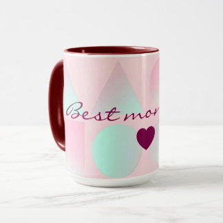 Mug Collection Tendance Abstraite Rose Fardé Menthe