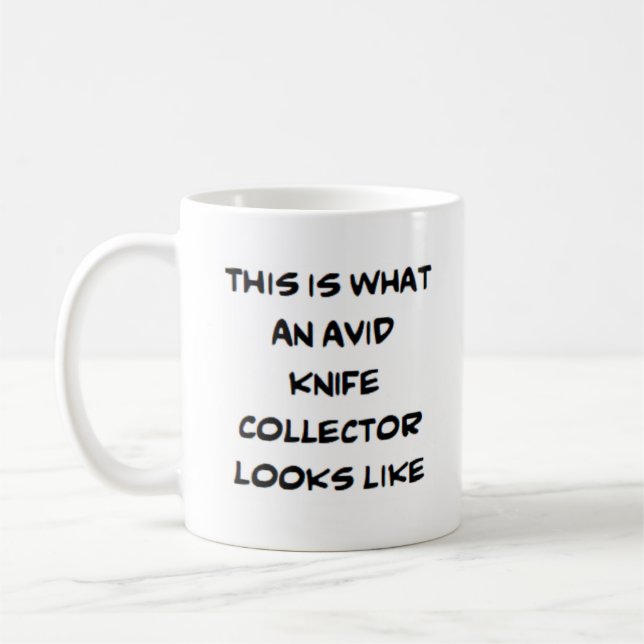 Mug collectionneur de couteaux, avide (Gauche)