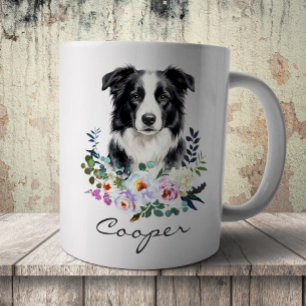 Mug Colley à la frontière aquarelle