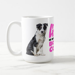 Mug Collie Bordure Mignonne Lover Noir Blanc Chien Chi