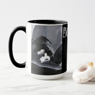 Mug Collie Bordure Possédant Peinture personnalisée