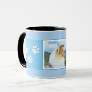 Mug Collie en Montagne (Rough) Peinture - Chien Art
