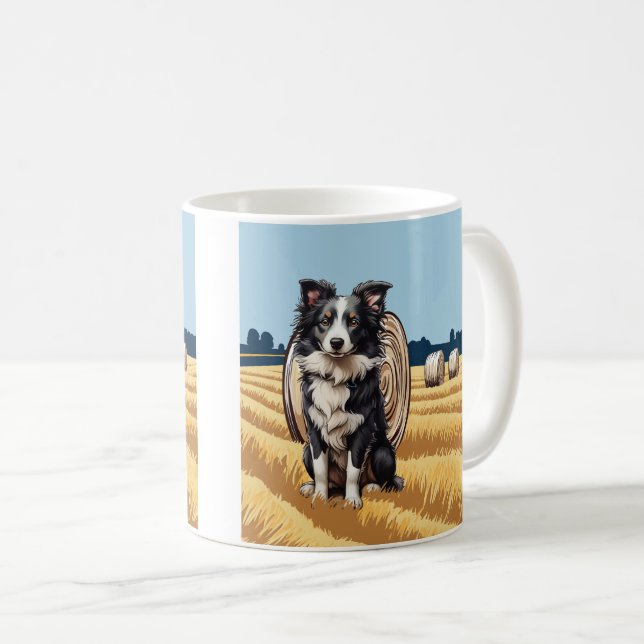 Mug Collie frontalier à la ferme (Devant droit)